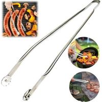 Pince Barbecue à roulettes-Taille 40cm - pour Cuisine, Barbecue et plancha, ustensile de cuisine extérieure et intérieure Pince BBQ à retourner,