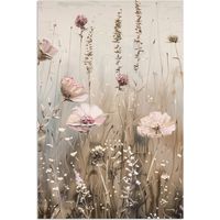 AFFICHE Fleurs - Rose - Moderne - Beige Decoration Murale Peinture 40x60 cm