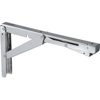 Lamp EB-303 Klappkonsole 307x165mm, Klappträger mit automatischer Verriegelung - bis 50 kg belastbar, Edelstahl glänzend