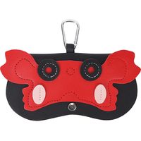 Étui à lunettes portable décoratif motif crabe pour lunettes de vue et solaires noir
