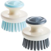 Geschirrbürste, Handflächenbürste mit ergonomischem Griff, Küchenbürsten zum Reinigen, Geschirrbürste mit steifen Borsten für Spüle, Töpfe, Pfannen (2er-Pack)