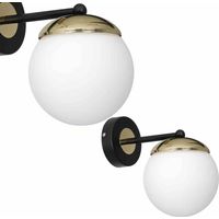 Lampada da parete Sparta 1 E14 nera Milagro MLP6512