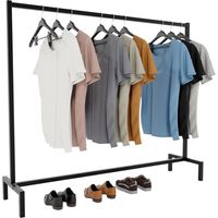 CLP – Porte-vêtements Melva noir 150x38x120 – Structure métal noir mat – Capacité 100 kg – Montage facile et design minimaliste