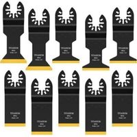 Lame d'outil oscillant en titane, 10 lames de scie oscillantes pour la coupe du métal, kit de lames multi-outils en bois et métal, lames multi-outils pour Dewalt Milwaukee