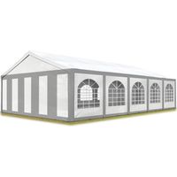 Carpasol – Tente de réception 5x10 m barnum – Toile PE 450 N – Construction acier galvanisé – Raccords vissés pour stabilité
