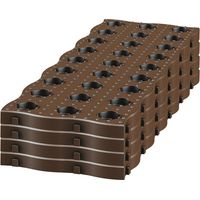 Garantia – Dalle de potager 70x24 cm en plastique – Lot de 4 pièces – Pour jardin et serre – Facile à poser et non-rodable
