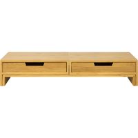 Sobuy – Support ordinateur portable en bambou avec longueur et angle réglables – Rangement bureau – Capacité de charge 25kg – BBF04N