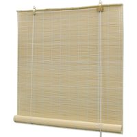 Vidaxl – Store enrouleur bambou naturel 120x160 cm – Filtrant la lumière – Système d'attache facile – Entretien simple avec plumeau
