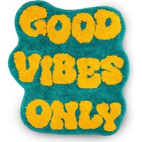 WD LifeStyle Tappeto Colorato e Vivace Decoro Good Vibes Only 60 x 64,8 Cm Giallo