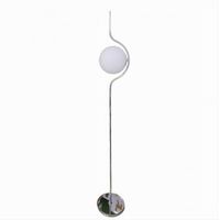 Copy Of Lampada Da Terra Oro Con Sfera In Vetro Bianco Piantana E27 Design Moderno 33894