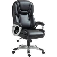 Chaise de bureau fauteuil de bureau avec fonction bascule roulettes pivotantes 360° 66 x 75,5 x 115,5-124,5 cm noir