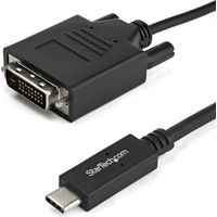 Cable USB C a DVI-D Startech CDP2DVIMM1MB Negro 1 m