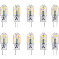 Lampadina LED G4 2W, lampadine alogene equivalenti a 20W, bianco freddo 6000k, 200Lm, 12x SMD, 12V AC/DC - Confezione da 10 -