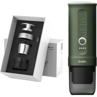 Kit OutIn Nano Cafetera Espresso Eléctrica Portátil + Basket Plus - Verde Bosque - Camping, Viaje