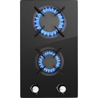 Plaque de cuisson gaz 2 feux 30 cm – Verre trempé – Puissance 4200 W – Sécurité thermocouple – Compatible gaz naturel et propane