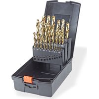 Dema – Coffret de forets HSS au cobalt 25 pièces – Pour perçage bois dur et métal – Résistance thermique élevée – Dimensions 200 x 115 x 55 mm