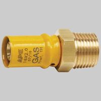 RACCORDO A PRESSARE DIRITTO MASCHIO PER GAS - 20 x 3/4