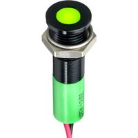 Voyant LED lumineux Vert RS PRO, dia. 8mm, 12V c.c., taille de la lampe 5 mm, IP67 ( Prix pour 1 )