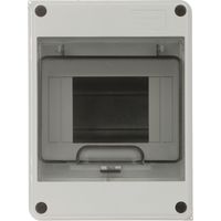 Wandschalttafel für den Außenbereich, 3/5 Module, IP65, Marlanvil 92.04, geräucherte Tür