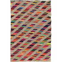 Tapis en jute fait à la main 200x290 multicolore RAINBOWA