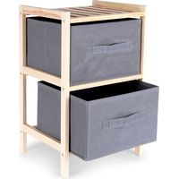 Scaffale in legno con cassetti, 2 ripiani