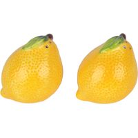 Salière et poivrière en céramique motif citron, décoration de cuisine originale, cadeau créatif, accessoire de table moderne
