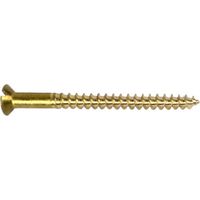 200 Vis Bois Tête Fraisée Fendue 5 x 70 mm - Laiton - D-Work