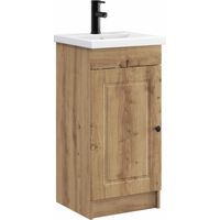 vidaXL Meuble de salle de bain avec évier Chêne artisanal
