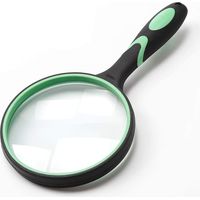 Loupe de lecture portable 10X – Lentille en verre véritable 100 mm – Grossissement optimal pour lecture, observation d'insectes, sciences
