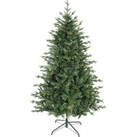 Künstlicher Weihnachtsbaum mit realistischen Zweigen, Kunst-Tannenbaum, Metallständer, leichte Montage, Grün