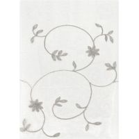 Rideau de Fenêtre Couple 2 pcs Porte Intérieure Tissu semi-transparent Fleurs Gris - 60x240 cm