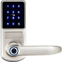 Elektronisches Fingerabdruck-Türschloss mit sicherer Tastatur, Fernentriegelungs-App für Heim- und Hotelsicherheit, Smart Lock, Weiß