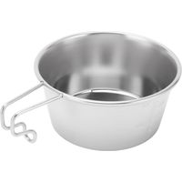 Mug de camping de 450 ml en acier inoxydable, bol de camping empilable et portable pour la randonnée