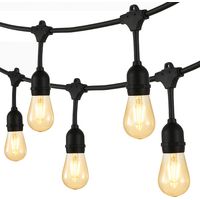 Guirnalda de luces para jard铆n con 5 bombillas LED, ideal para balc贸n o jard铆n, 4 m.