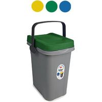 Papelera Home Eco System Gr/Verde L 7 Stefanpl
