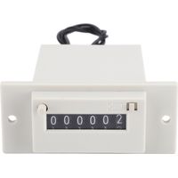 Compteur électromagnétique, Compteur Numérique CSK6-YKW Panneau DC Counter d'impulsion, Compteur d'affichage à 6 Chiffres pour Comptage d'impulsions électriques Industrielles (DC12V)