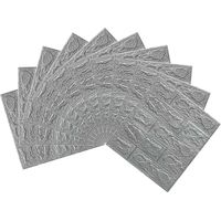 10 PCS 3D Wall Panels, Printable Wallpaper Sticker with Self-Adhesive Waterproof Brick Foam Wall Panels Peel and Stick