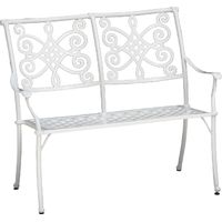 Inko Stapelbank Nexus Alu-Guss bronze oder weiß 110x62x94 cm Gartenbank Sitzbank