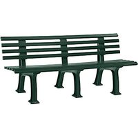 kaiserkraft Panchina per parco in plastica con 9 doghe