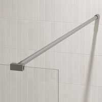 barre de fixation chromée recoupable pour paroi de douche - longueur 100 cm