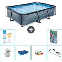 Exit-toys Piscina Exit Rectangular - Efecto piedra - 300x200x65 cm - 7-piezas S242