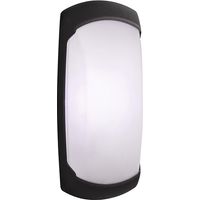 Lampada da parete francy 1xe27 ip66 l.30xw.8,5xh.13cm resina nera