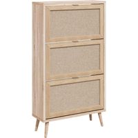 Shoe Cabinet Bali 49A Sonoma Oak and Cane Print Finori