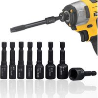 8-teiliges Gewindebohrer-Set M4-M16, 1/4-Zoll-Sechskantschaft-Schnellwechsel-Gewindebohrerhalter, Gewindebohreradapter für Schlagschrauber