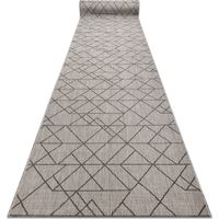 Runner SISAL SION 6051 Geometric Flat woven grey 80 cm grey 80x990 cm