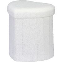 Pouf Herz ALLOY, Bouclé, 34 x 28 x 35 cm