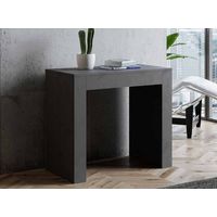 Console extensible gris foncé 12 personnes 42 à 302 cm Luido