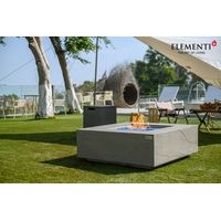 Elementi Gasfeuerstelle "Capertee" in Sandstein-Optik, grau, 101,6 x 101,6 x 38 cm (L x B x H)