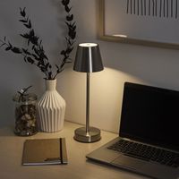 Lampe de Table - HOME DECO FACTORY - Argent - Rechargeable - USB
