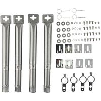 Lot de 4 brûleurs en acier inoxydable pour barbecue - Réglable - 30-45 cm - Facile à installer - Pièces de rechange pour barbecues à gaz